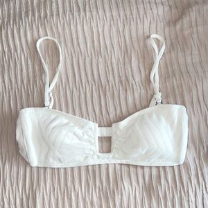 billabong white square bikini top